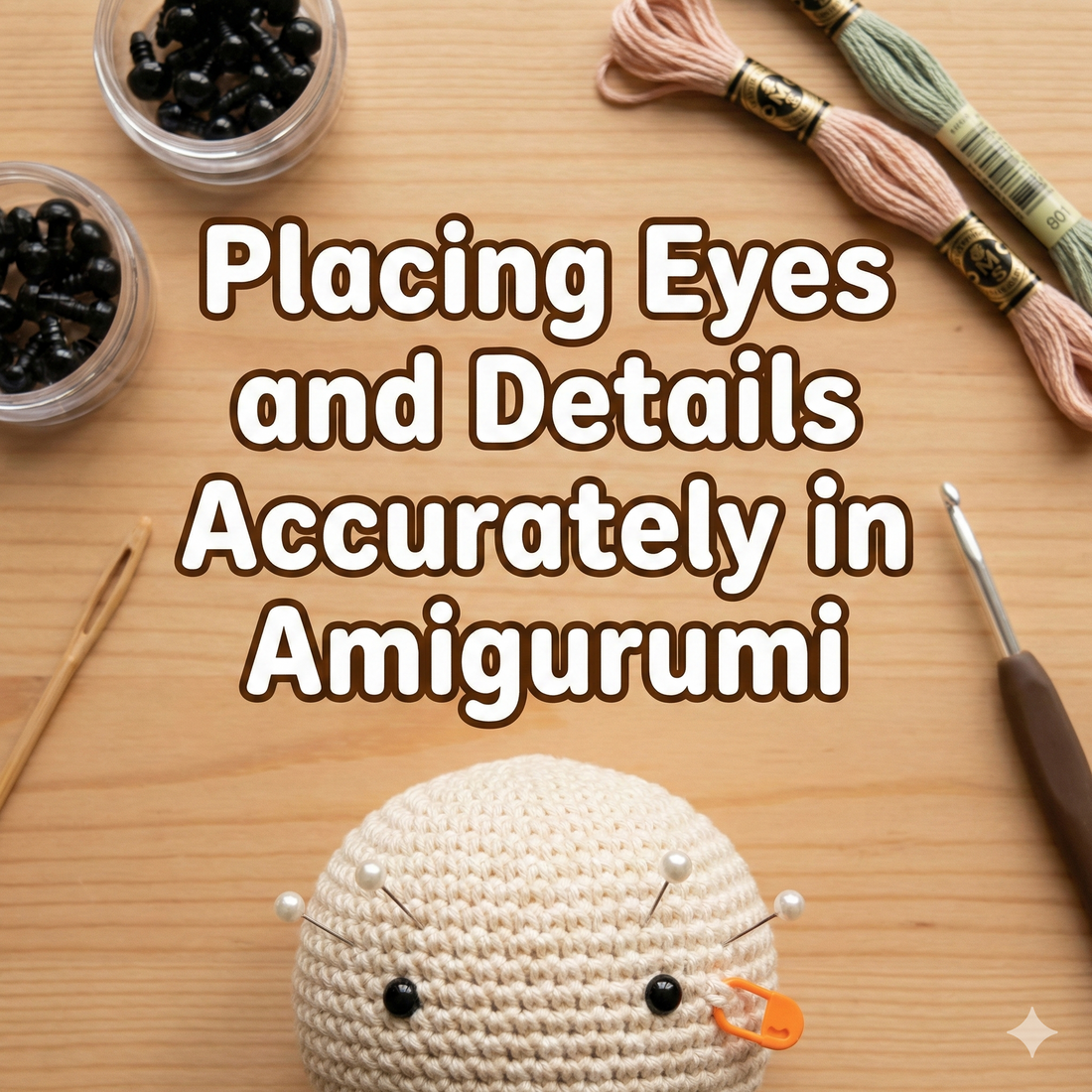 Placing Eyes and Details Accurately in Amigurumi (No More Crooked Faces)