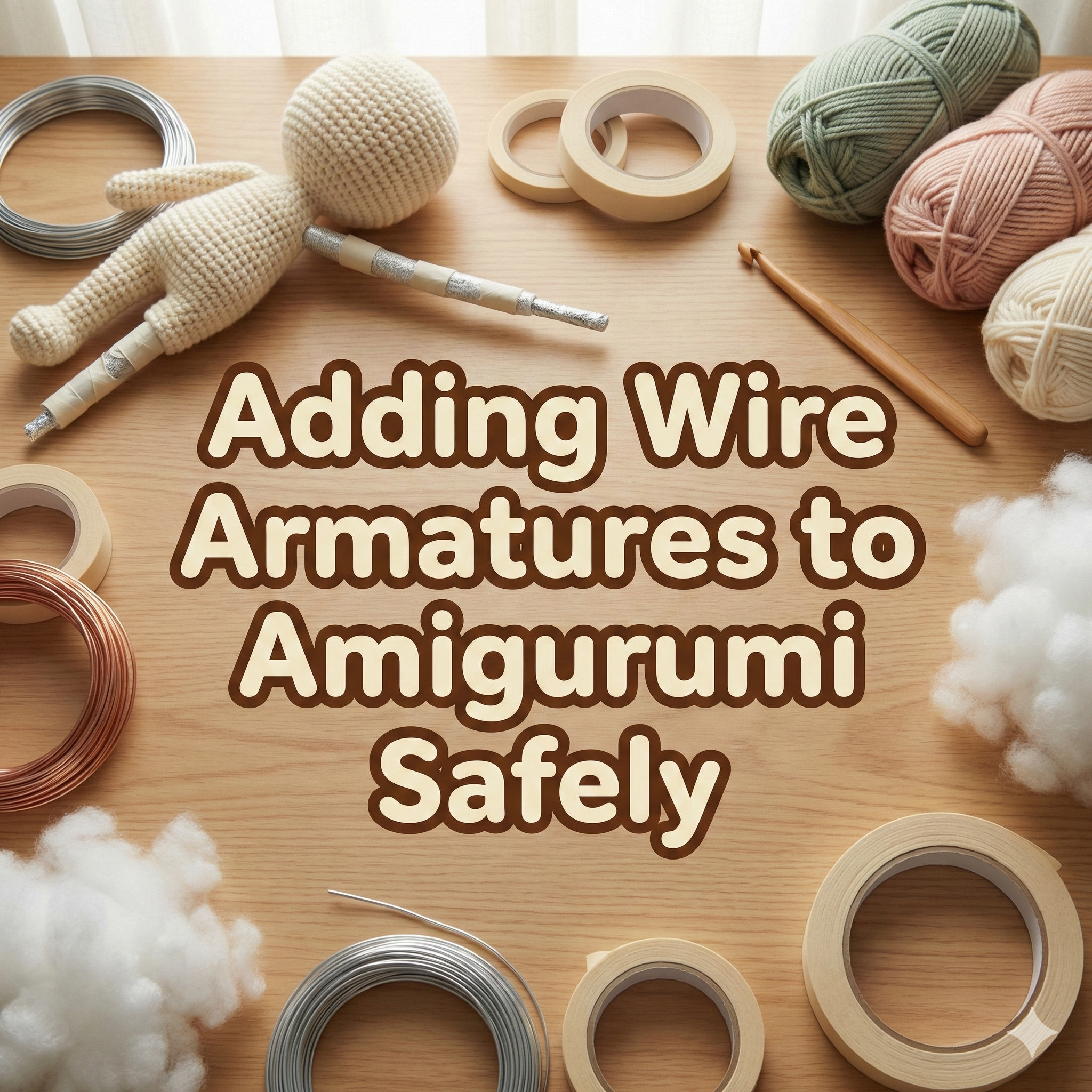 Adding Wire Armatures to Amigurumi Safely (Flexible, Poseable & Secure)