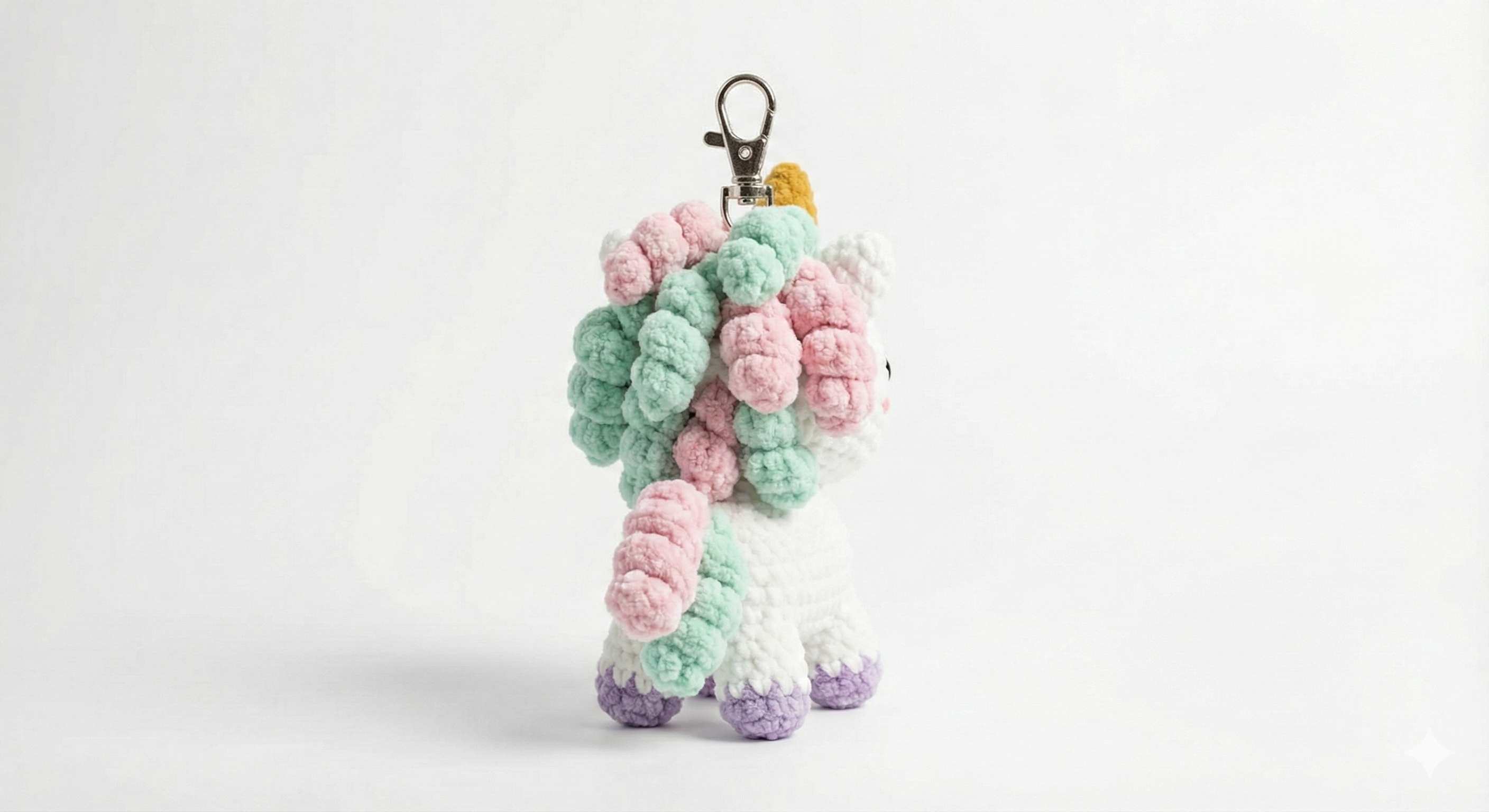 Unicorn Amigurumi Crochet Pattern – Chibi Pastel Keychain (PDF)
