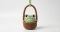Frog in Basket Car Hanger – No-Sew Amigurumi Crochet Pattern PDF