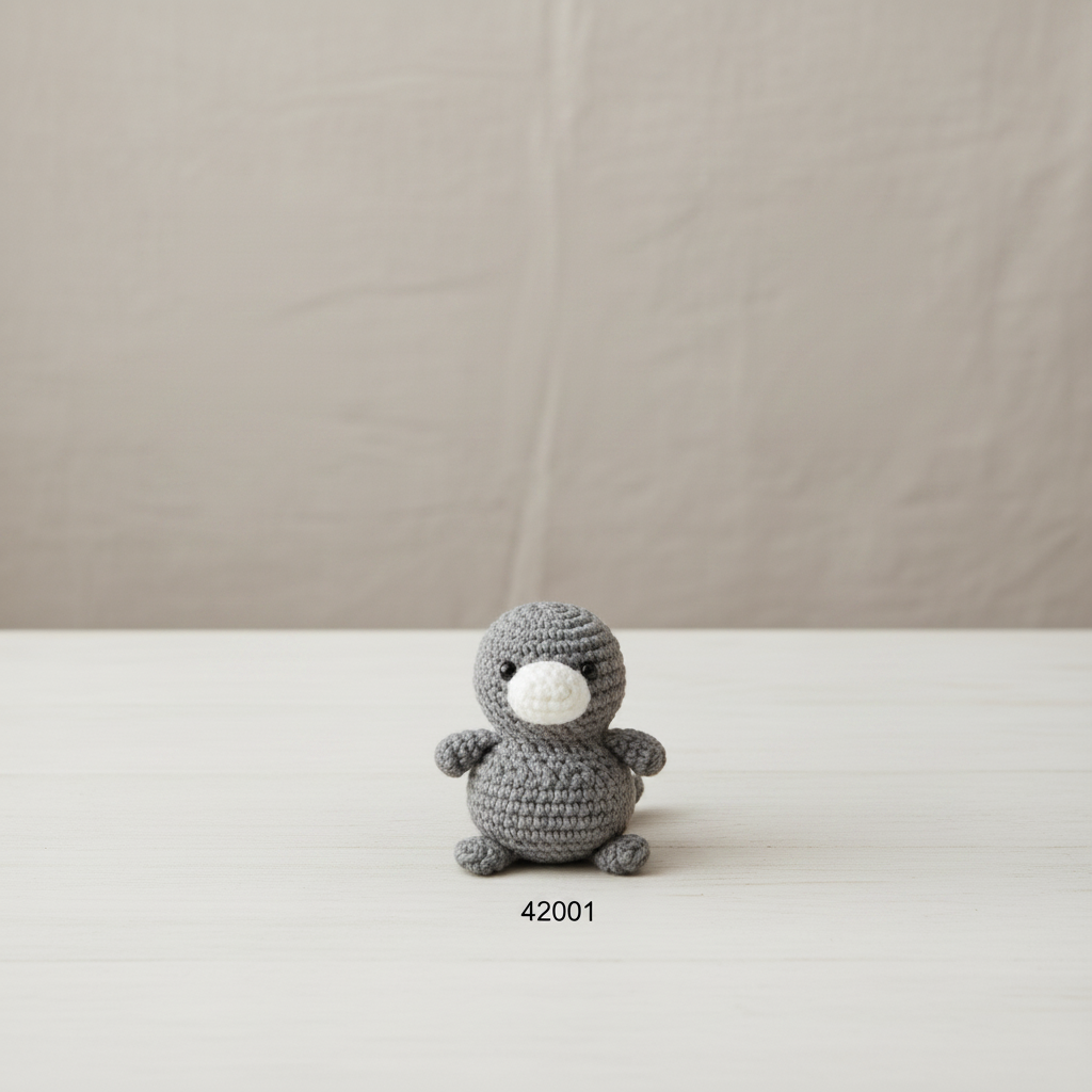 Gray rounded animal figure Image