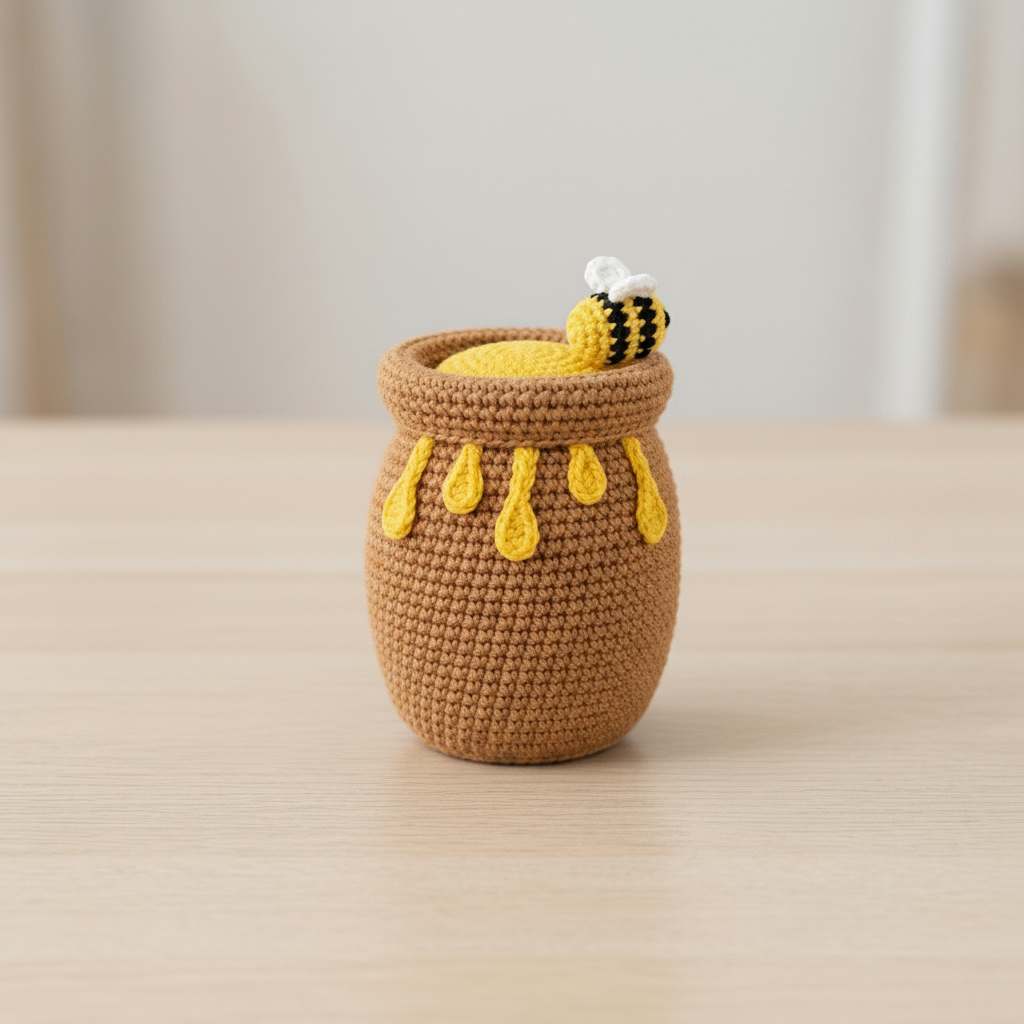 Honey Pot with Bee Image