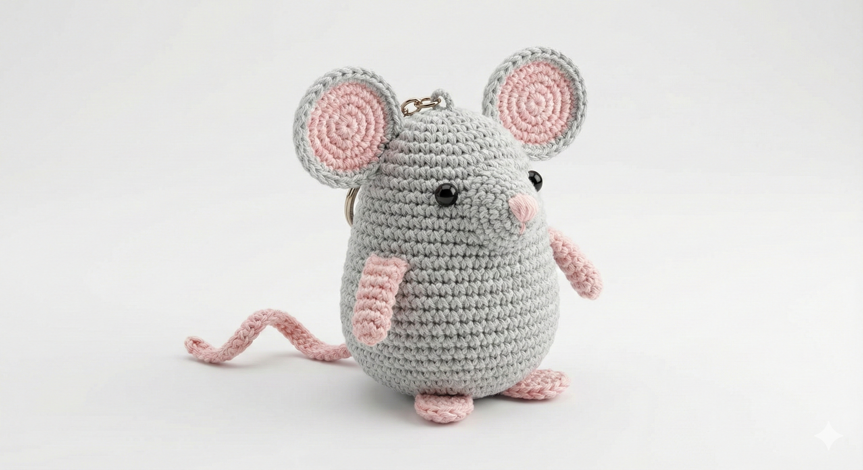 Chubby Mouse Keychain Amigurumi Crochet Pattern – Digital PDF