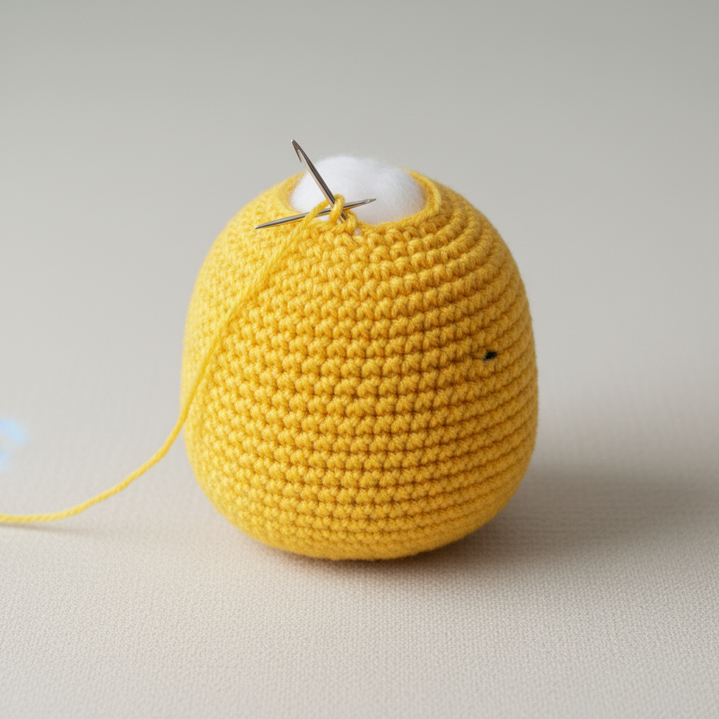 Short Two-Eyed Yellow Buddy assembly step 1