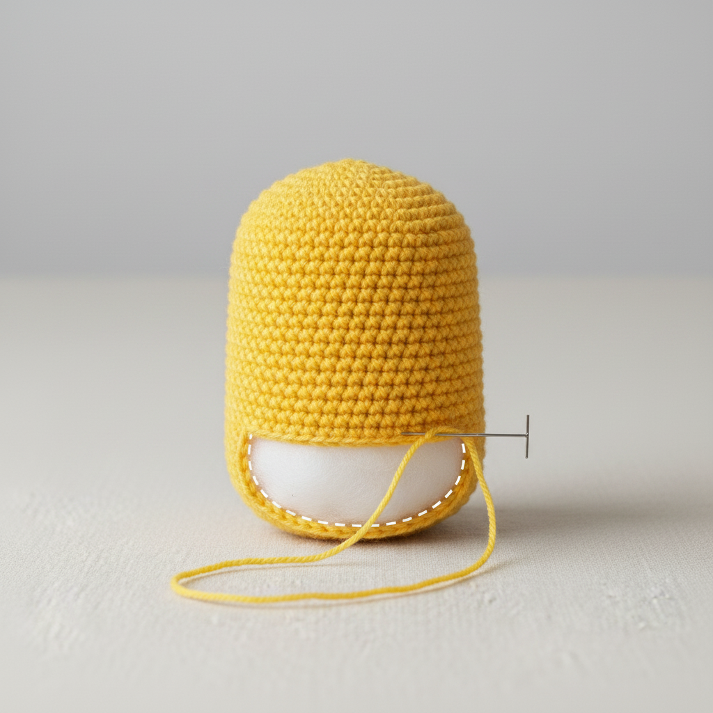 Short Two-Eyed Yellow Character assembly step 1