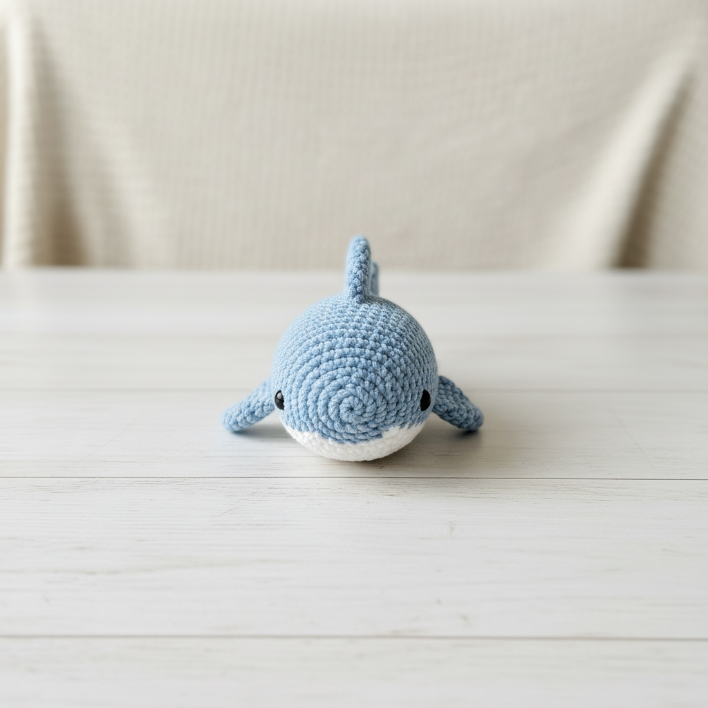 Soft Blue Chubby Shark Image
