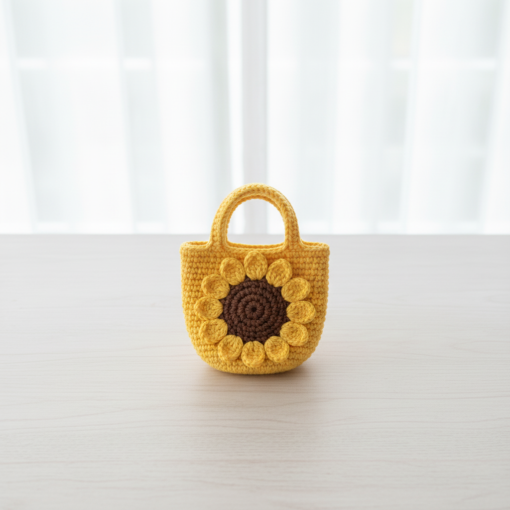 Sunny Sunflower Mini Tote Bag Image
