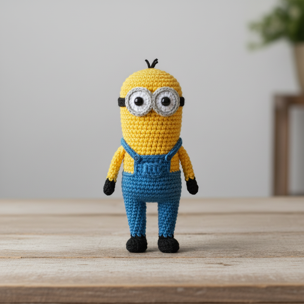 Tall Two-Eyed Minion with Hair Tuft Image