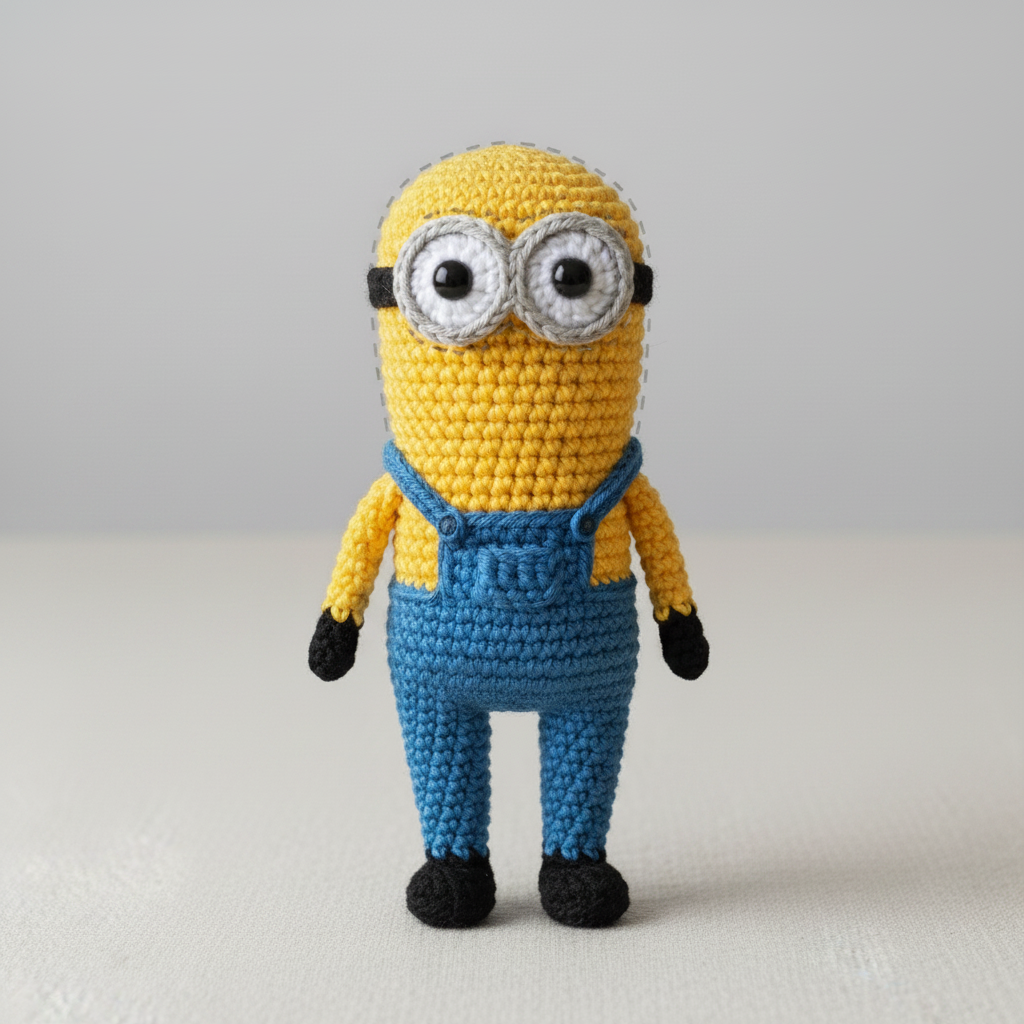 Tall Two-Eyed Yellow Character with Hair Tuft assembly step 5