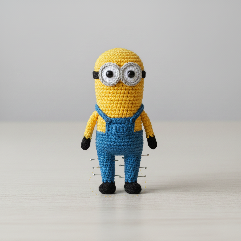 Two-eyed Tall Buddy with Hair Tuft assembly step 7