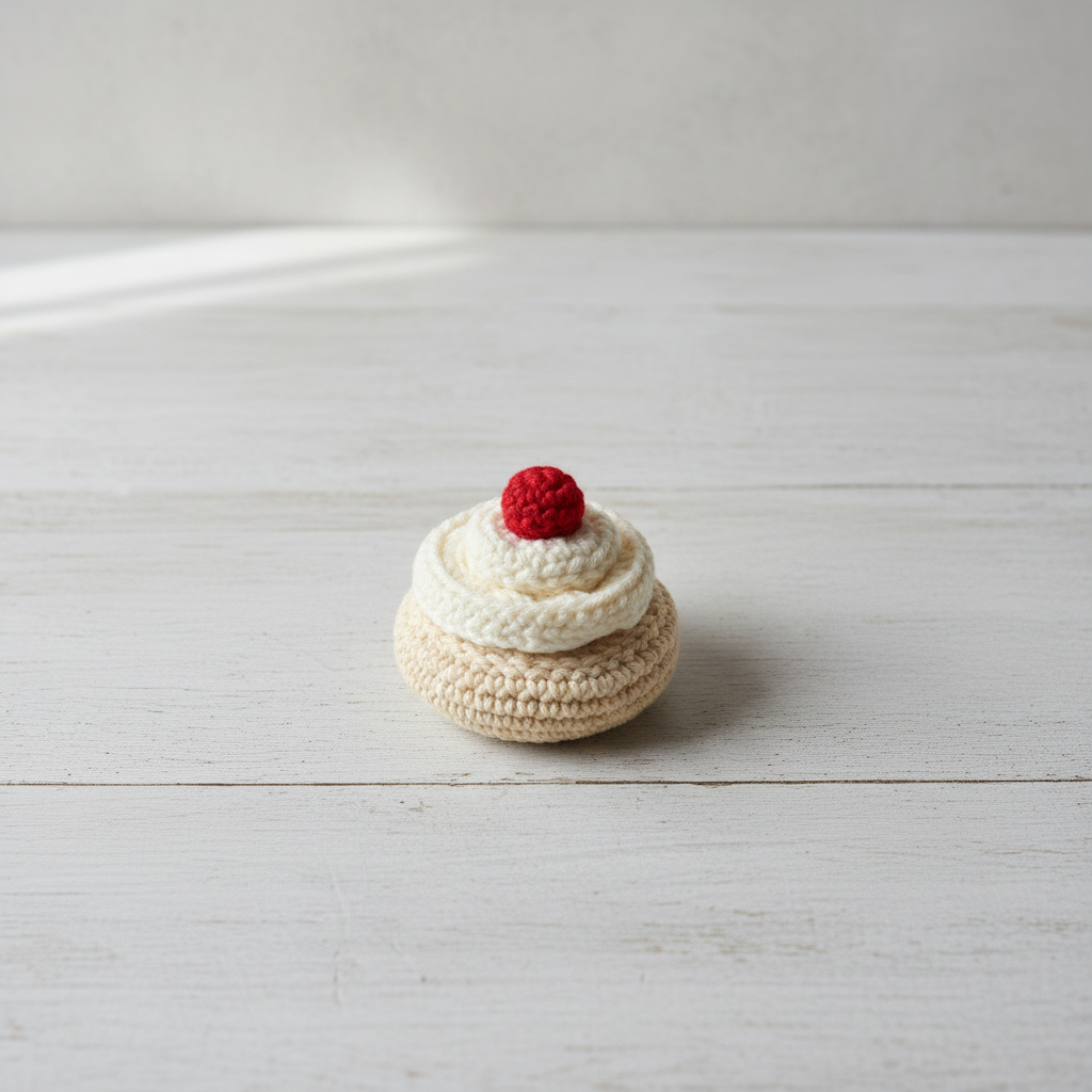 Whipped-Cream-Style Dessert Garland Motif Image