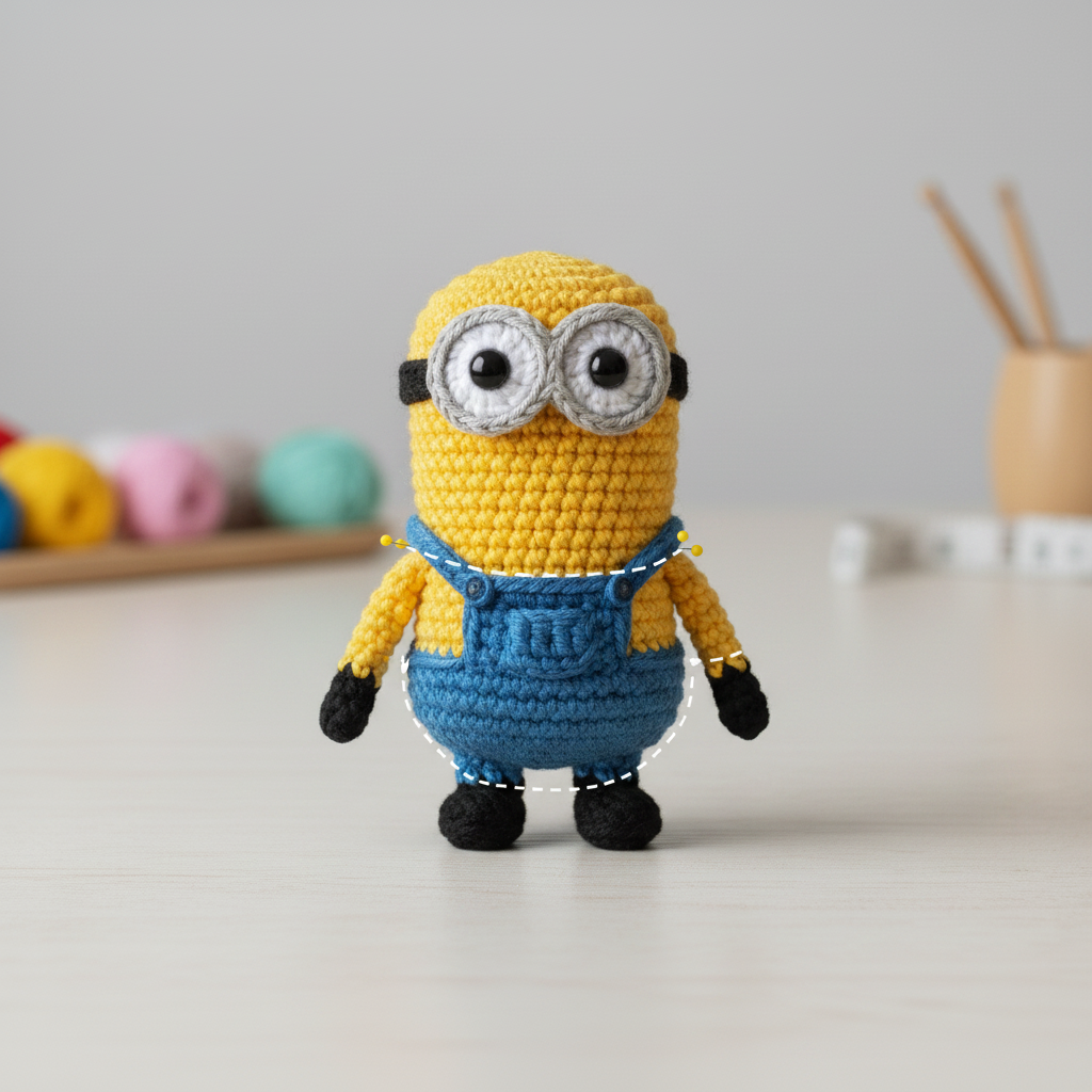 Yellow Buddy (Short, Two Eyes) assembly step 6