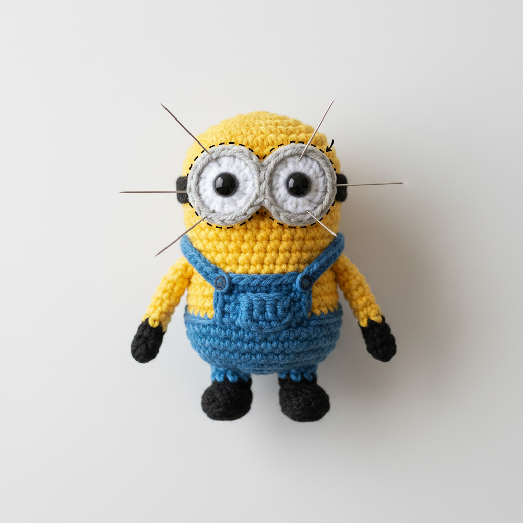 Yellow Buddy (Short, Two Eyes) assembly step 9