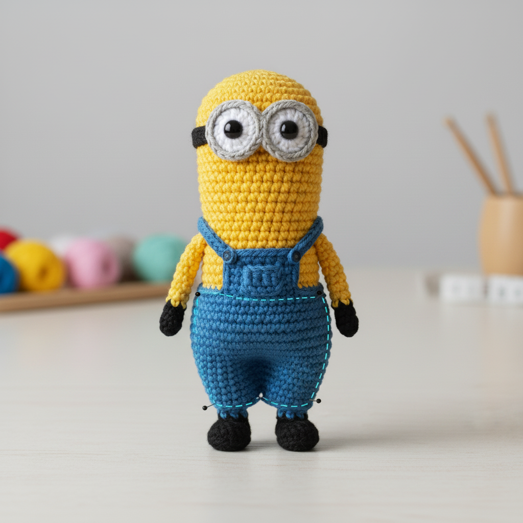 Yellow Buddy (Tall, Two Eyes, Hair Tuft) assembly step 6