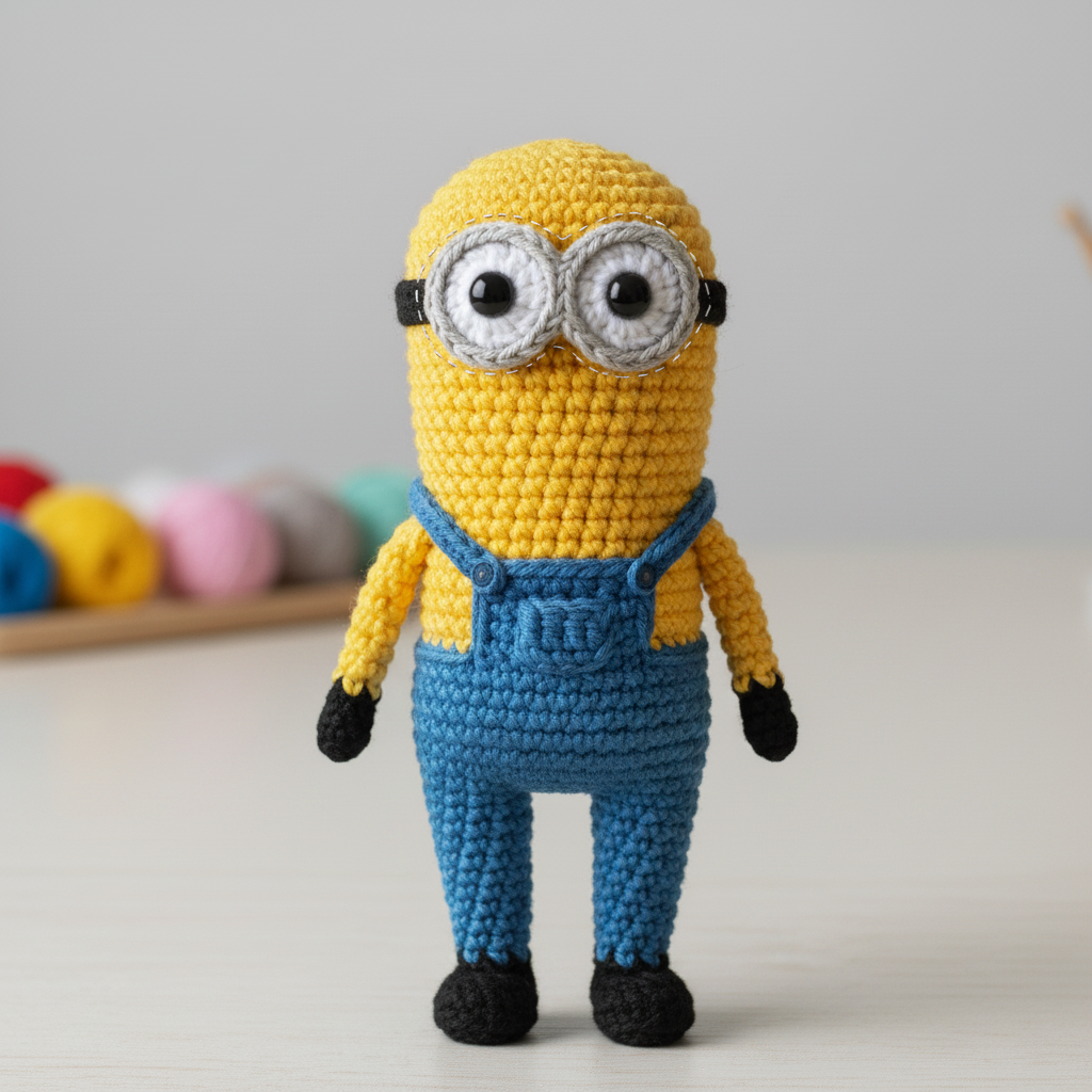 Yellow Buddy (Tall, Two Eyes, Hair Tuft) assembly step 8