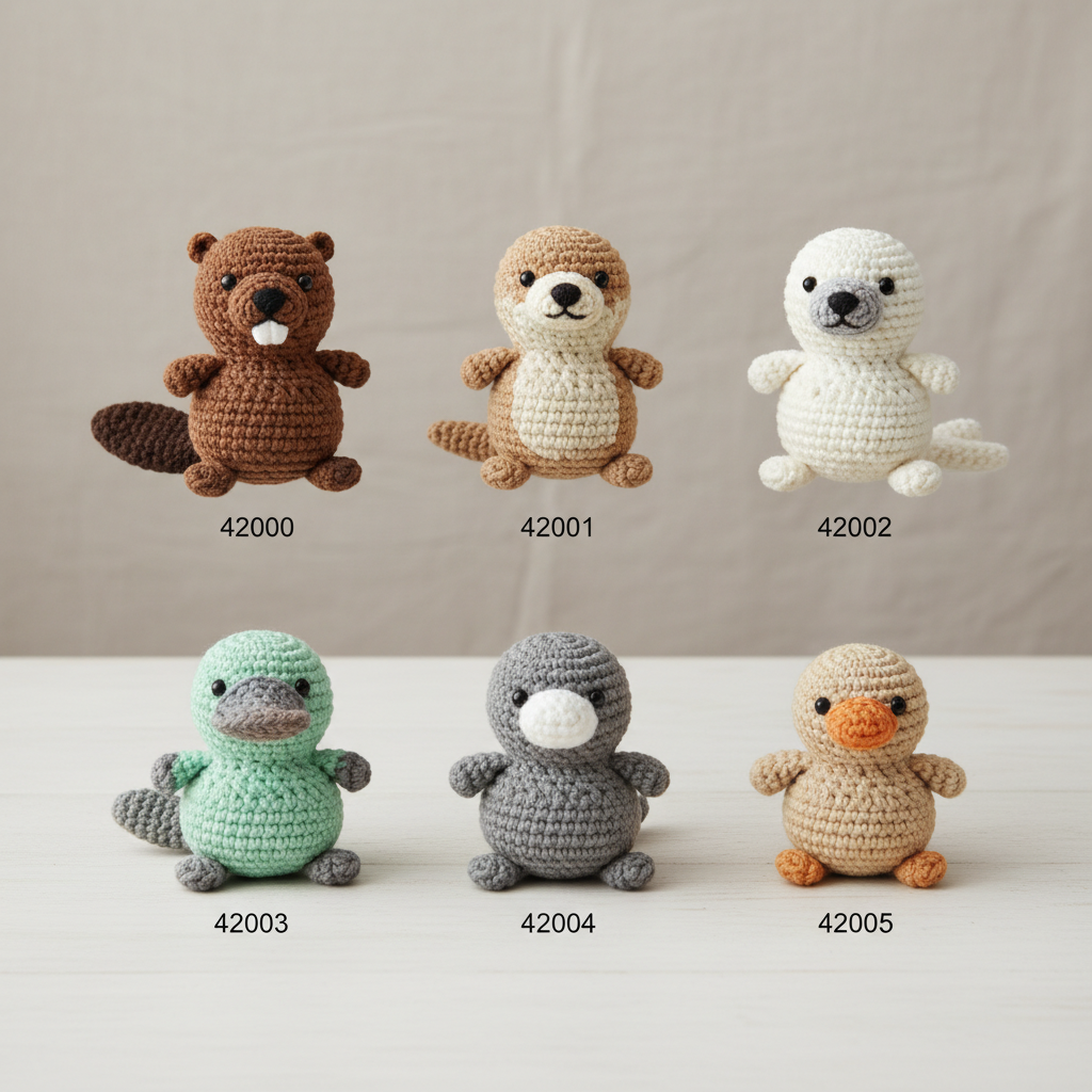 Baby Water Animals 6-in-1 Amigurumi Pattern Bundle PDF Image