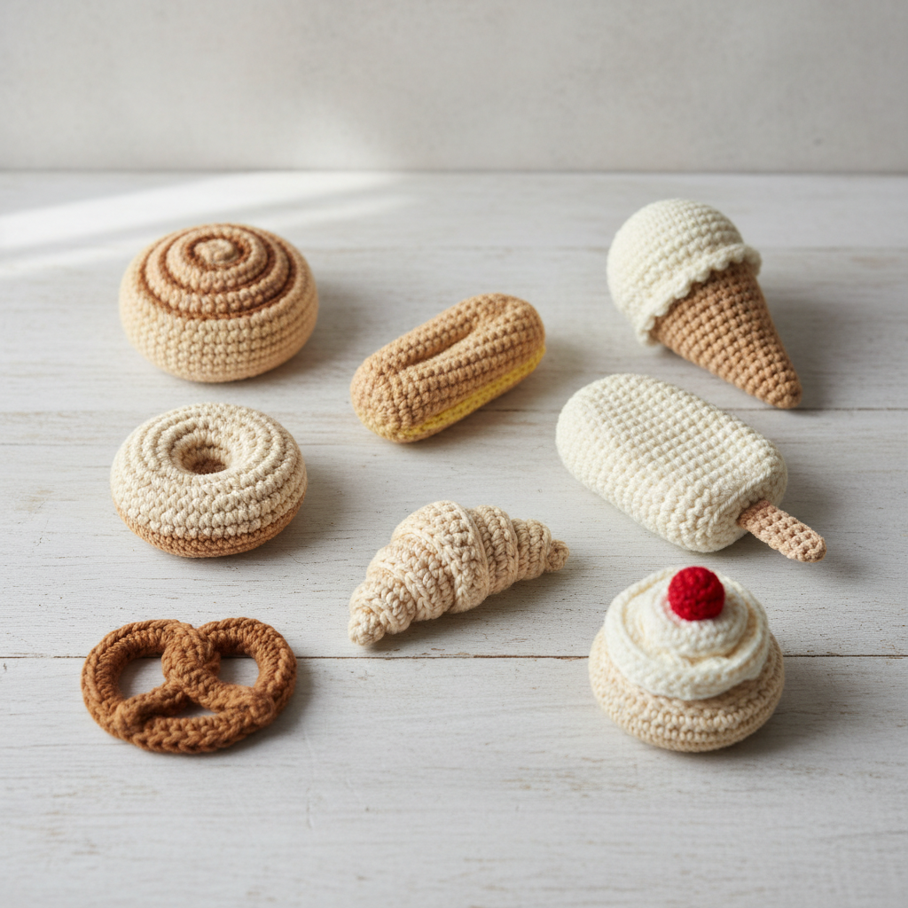 Baked Goods Garland Amigurumi Crochet Pattern Bundle PDF Image