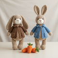 Chenille Bunny Plush & Carrots Crochet Pattern Bundle PDF Image
