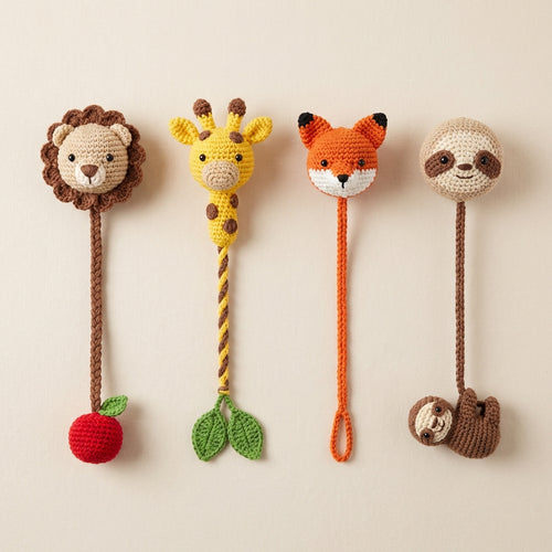 Cute Animal Bookmark Crochet Pattern Bundle (4 PDFs) Image
