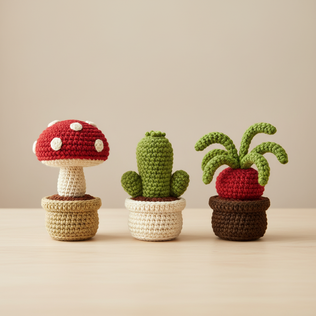 Garden Sprout Trio Amigurumi Pattern Bundle (PDF) Image