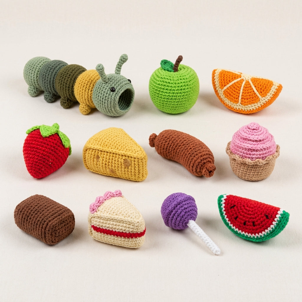 Hungry Caterpillar Play Set Crochet Pattern PDF Bundle Image