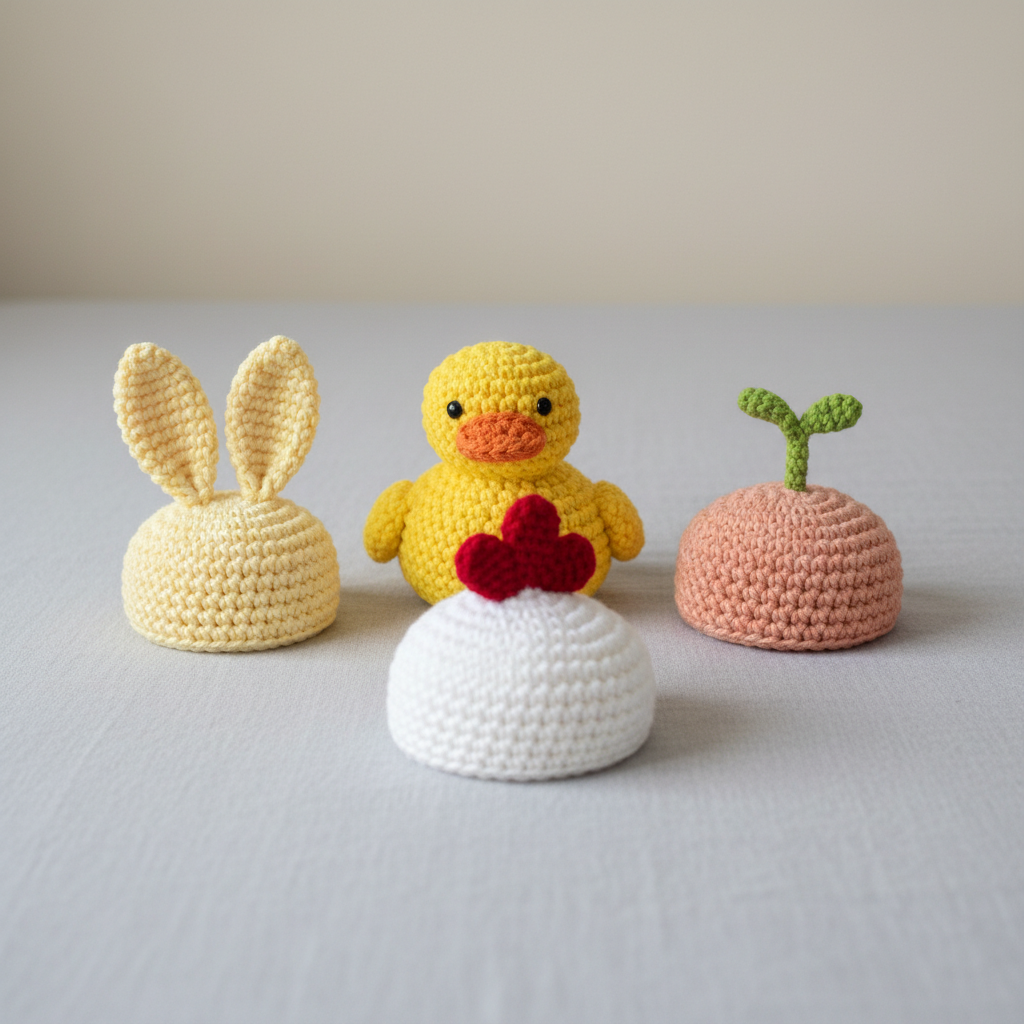 Rubber Duck Easter Hats Amigurumi Crochet Pattern Bundle Image