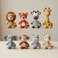 Safari Chibi Animals Crochet Pattern Bundle (14 PDFs) Image